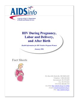 HIV During Pregnancy, Labor and Delivery, and After Birth