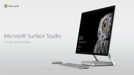Surface Studio Customer Pitch Deck