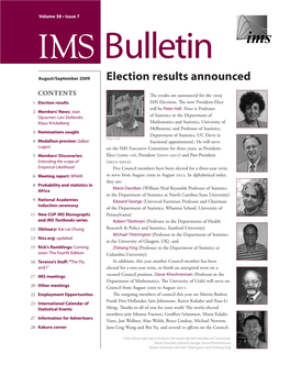 IMS Bulletin 38(7)