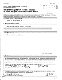 National Register of Historic Places Multiple Property Documentation Form