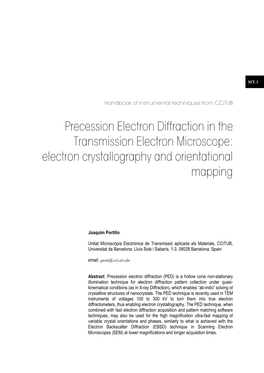 03-Precession Electron Diffraction