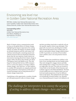 Envisioning Sea Level Rise in Golden Gate National Recreation Area