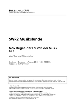 SWR2 Musikstunde