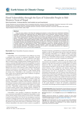 Flood Vulnerability Through the Eyes of Vulnerable People in Mid