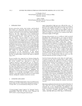 P1.2 Severe Weather Outbreak Over Phoenix Arizona on 14 July 2002