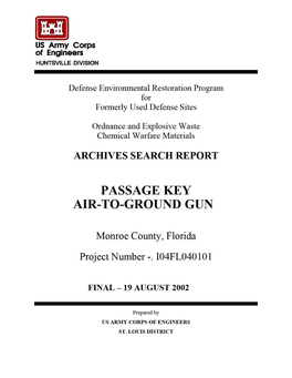 Passage Key Air-To-Ground Gunnery Range J09CA 706208 Hamilton Army Airfield J09AZ045901 Luke Air Force Auxiliary Field No