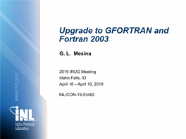 Upgrade to GFORTRAN and Fortran 2003