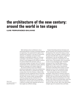 The Architecture of the New Century: Around the World in Ten Stages LUIS FERNÁNDEZ-GALIANO