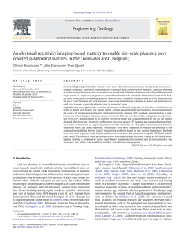 An Electrical Resistivity Imaging-Based Strategy to Enable Site-Scale Planning Over Covered Palaeokarst Features in the Tournaisis Area (Belgium)