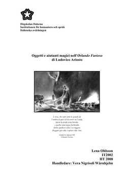 Oggetti E Aiutanti Magici Nell'orlando Furioso Di Ludovico Ariosto