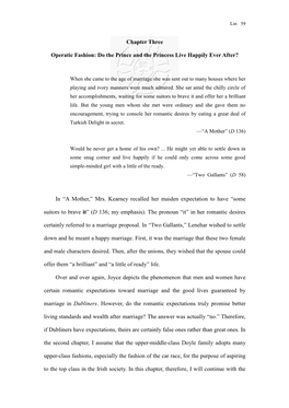 Chapter Three Operatic Fashion: Do the Prince and the Princess Live Happily Ever After? in “A Mother,”Mrs. Kearney Recalled