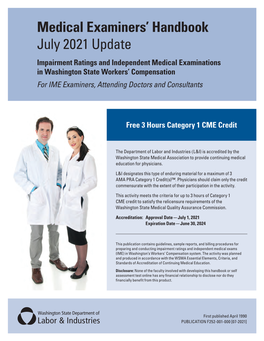 Medical Examiners' Handbook July 2021 Update
