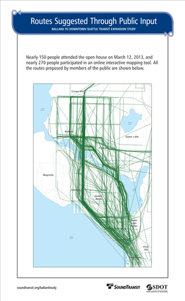 Nearly 150 People Attended the Open House on March 12, 2013, and Nearly 270 People Participated in an Online Interactive Mapping Tool