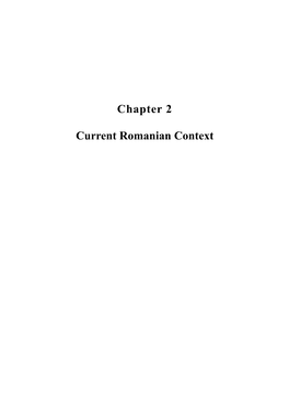 Chapter 2 Current Romanian Context