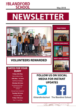 May 2018 NEWSLETTER