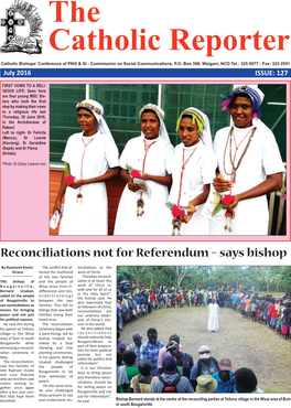 Reconciliations Not for Referendum – Says Bishop