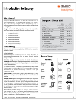 Introduction to Energy