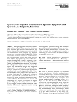 Species-Specific Population Structure in Rock-Specialized