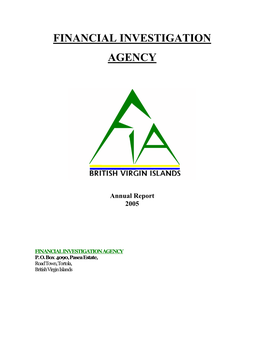 Financial Investigation Agency 2005 Annual Report