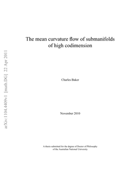 The Mean Curvature Flow of Submanifolds of High Codimension