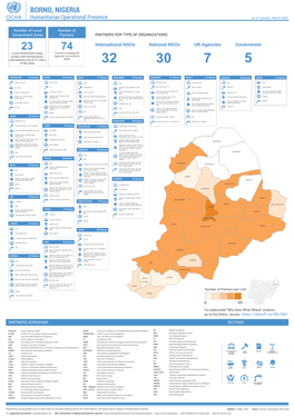 BORNO, NIGERIA Humanitarian Operational Presence As of January - March 2020