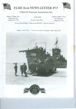 ELSIE Item NEWS LE'i.I'er #33 USS LCI National Association Inc.'