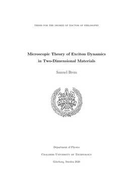 Microscopic Theory of Exciton Dynamics in Two-Dimensional Materials