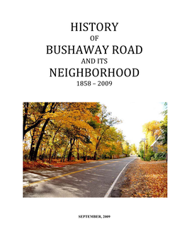 Preliminary History of the Bushaway Neighborhood