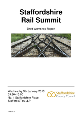 Staffordshire Rail Summit