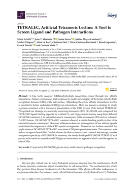 TETRALEC, Artificial Tetrameric Lectins