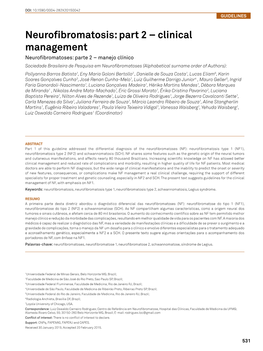 Neurofibromatosis: Part 2 – Clinical Management