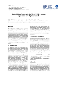 Habitability of Planets in the TRAPPIST-1 System: a Potential Role of Planetesimals