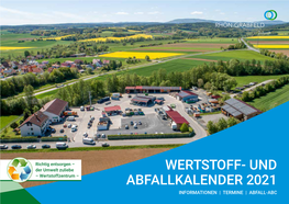 Wertstoff- Und Abfallkalender 2021