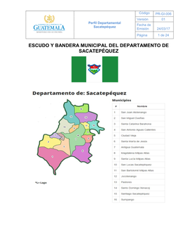 Perfil Departamental De Sacatepéquez