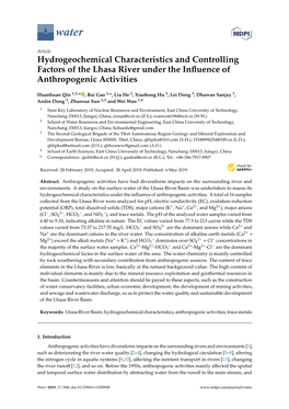 Hydrogeochemical Characteristics and Controlling Factors of the Lhasa River Under the Influence of Anthropogenic Activities