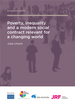 Poverty, Inequality and a Modern Social Contract Relevant for a Changing World