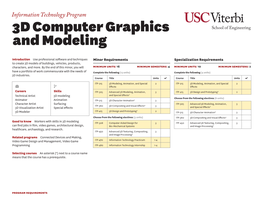 3D Computer Graphics and Modeling