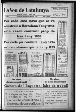 Per Cada Casa Nova Que Es Va Construir a Barcelona Tany 1034 Se