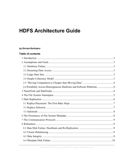 HDFS Architecture Guide