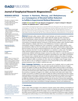 Increase in Nutrients, Mercury, and Methylmercury As a Consequence of Elevated Sulfate Reduction to Sulfide in Experimental Wetland Mesocosms