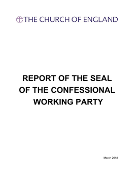 Report of the Seal of the Confessional Working Party