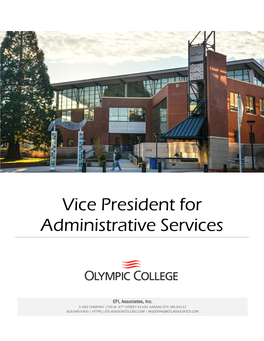 Vice President for Administrative Services Olympic College