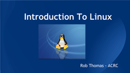 Introduction to Linux