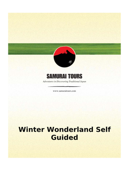 Winter Wonderland Self Guided 14 Days/13 Nights Winter Wonderland Self Guided