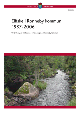 Elfiske I Ronneby Kommun 1987-2006