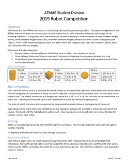 2019 Robot Competition