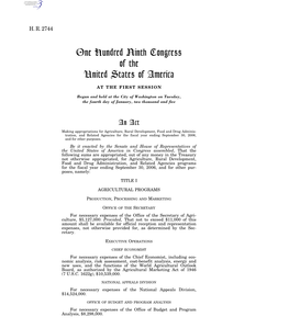 One Hundred Ninth Congress of the United States of America