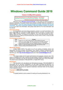 Windows Command Guide 2010