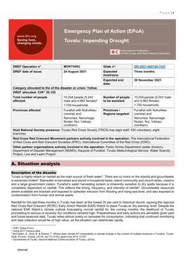 Tuvalu: Impending Drought