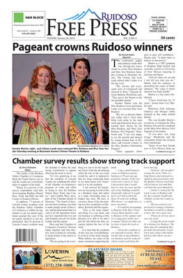 Pageant Crowns Ruidoso Winners by Harold Oakes Girls to Gain Self Confi Dence,” Reporter Martin Said